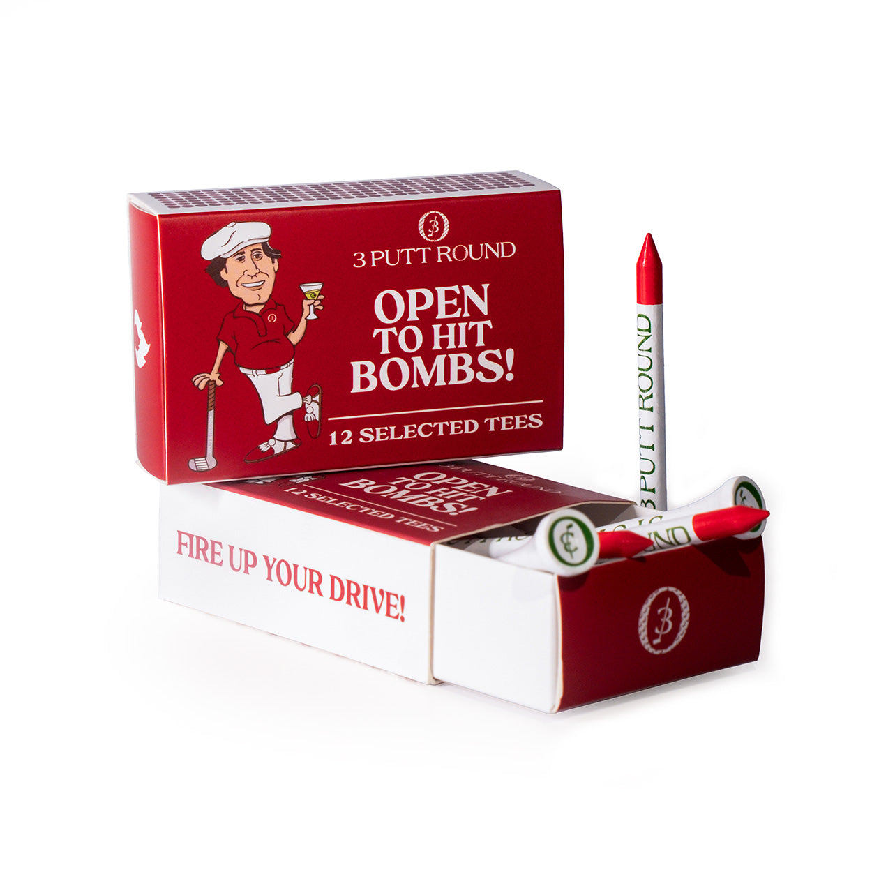 THE RED GOLF TEE MATCH BOX