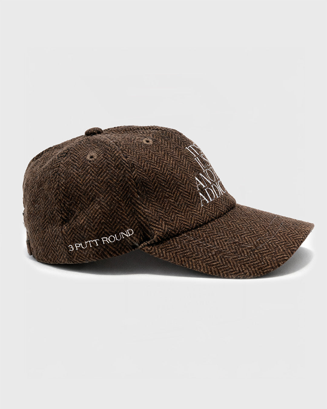 THE LOST BALLS x 3 PUTT ROUND "ADDICTED" CAP - TWEED