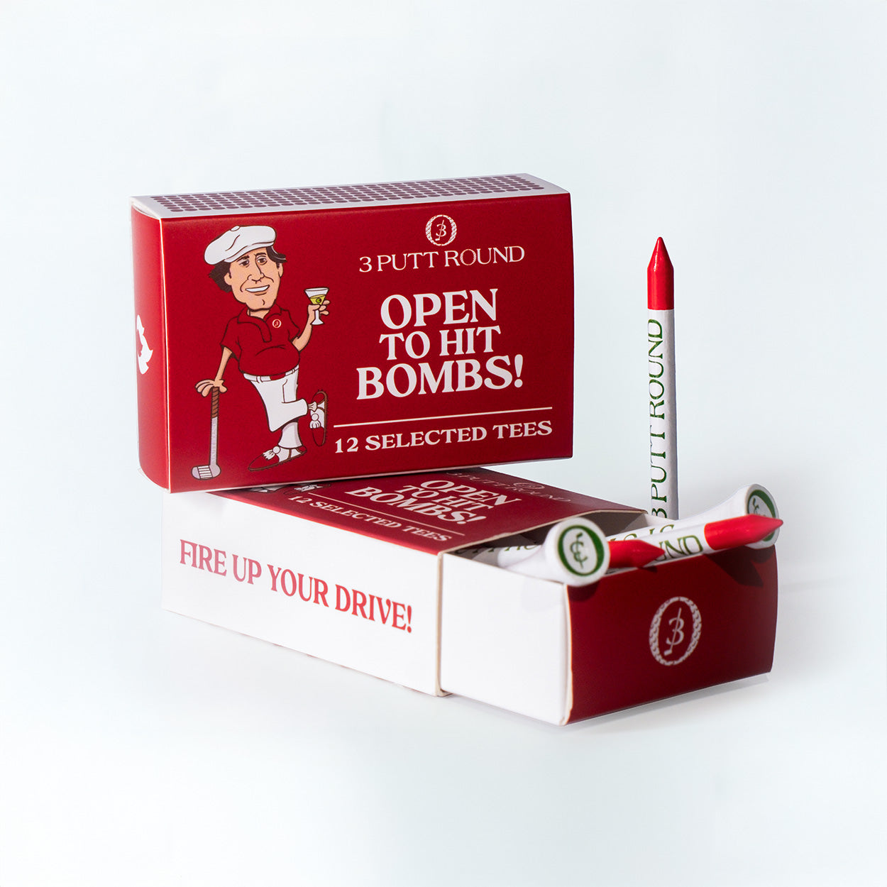 THE RED GOLF TEE MATCH BOX