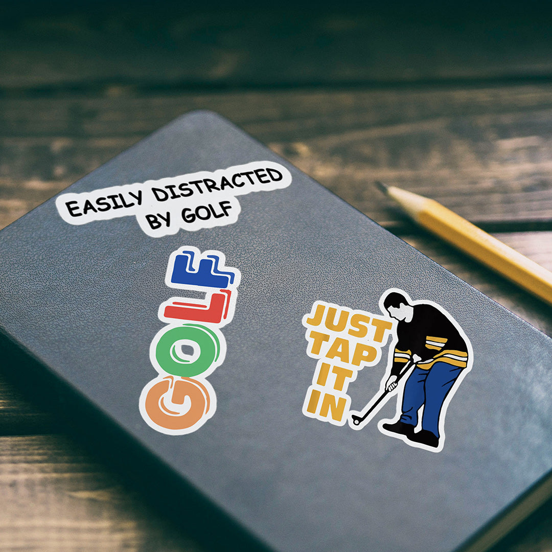 The "Easily Distracted By Golf" Sticker