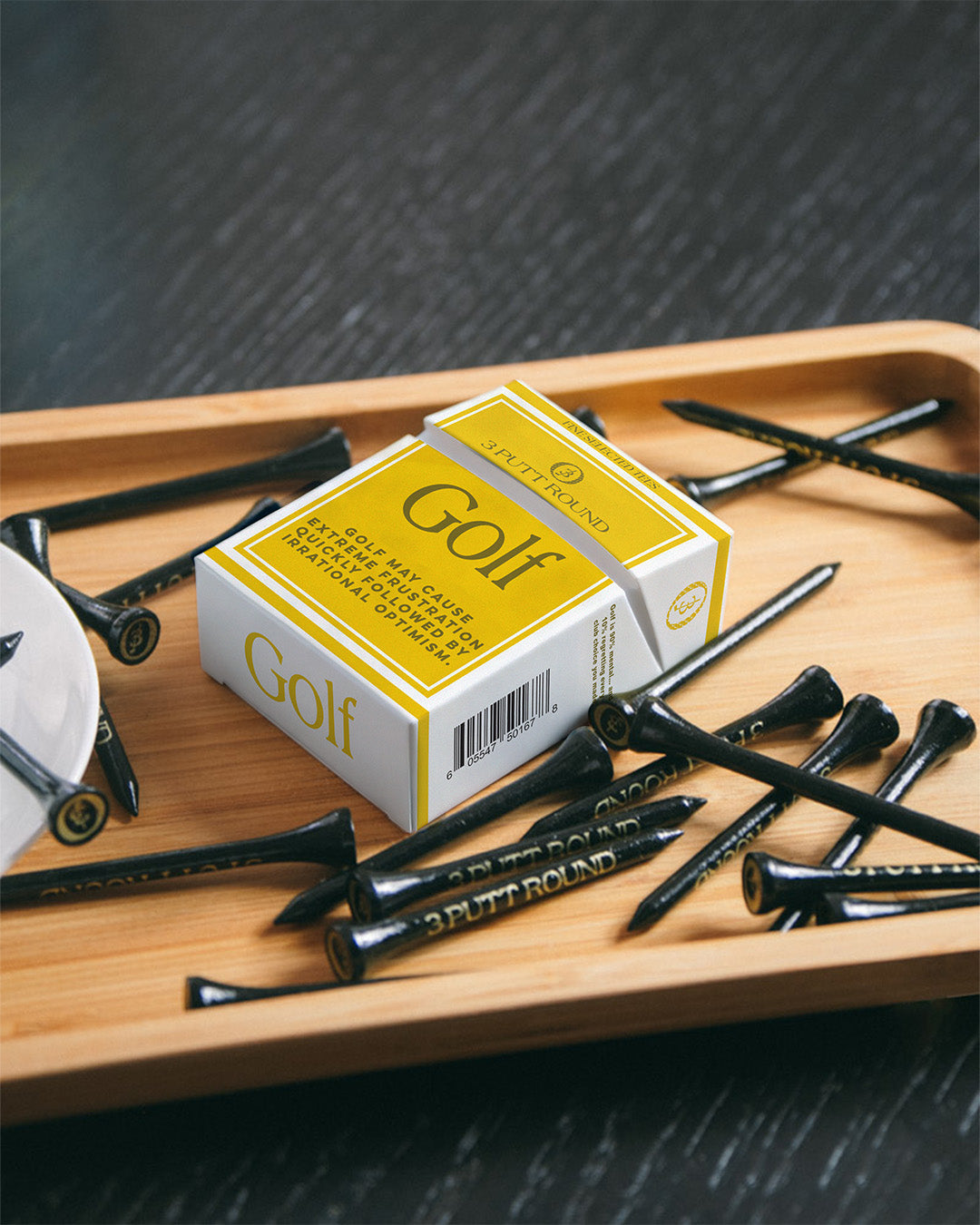 SET OF GOLD "GOLF ADDICTION" TEE PACKS